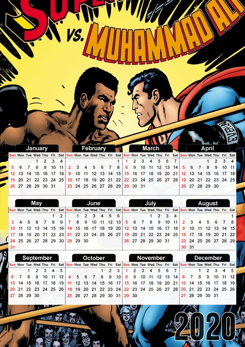 Muhammad Ali Super Hero Mike Tyson Boxen Boxing für A3 Fotokalender 30x43cm