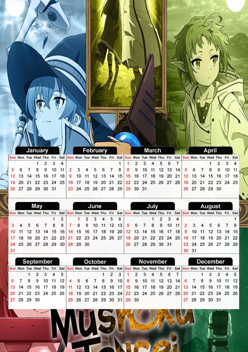 Mushoku Tensei für A3 Fotokalender 30x43cm