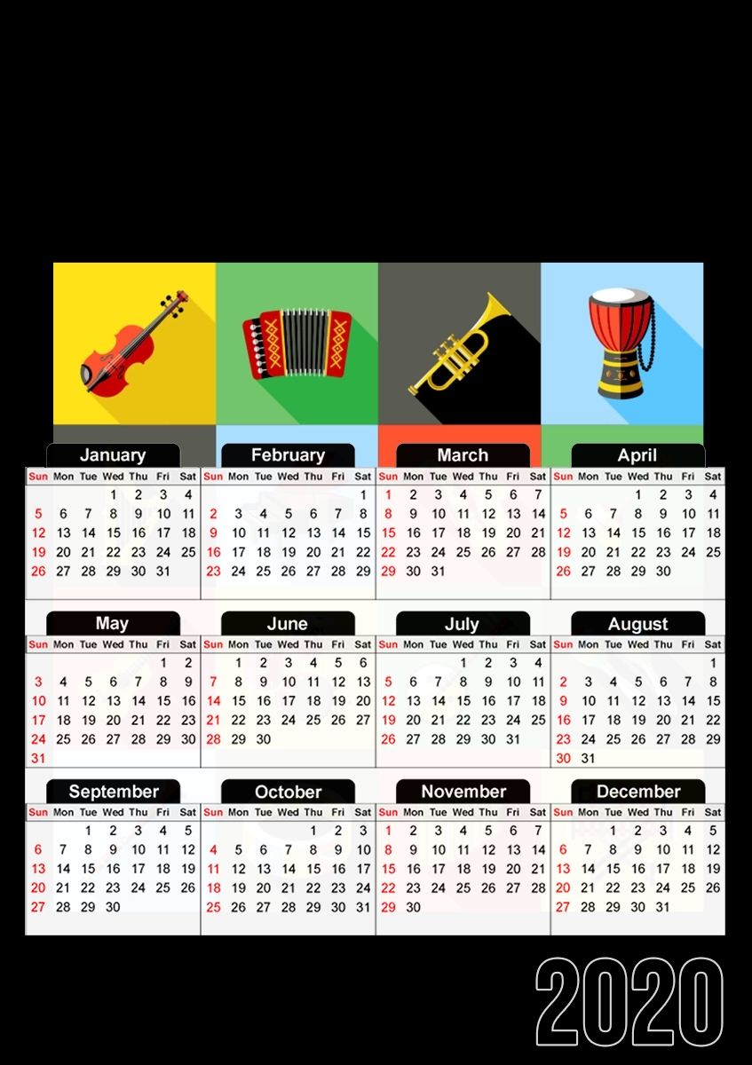 Music Instruments Co für A3 Fotokalender 30x43cm