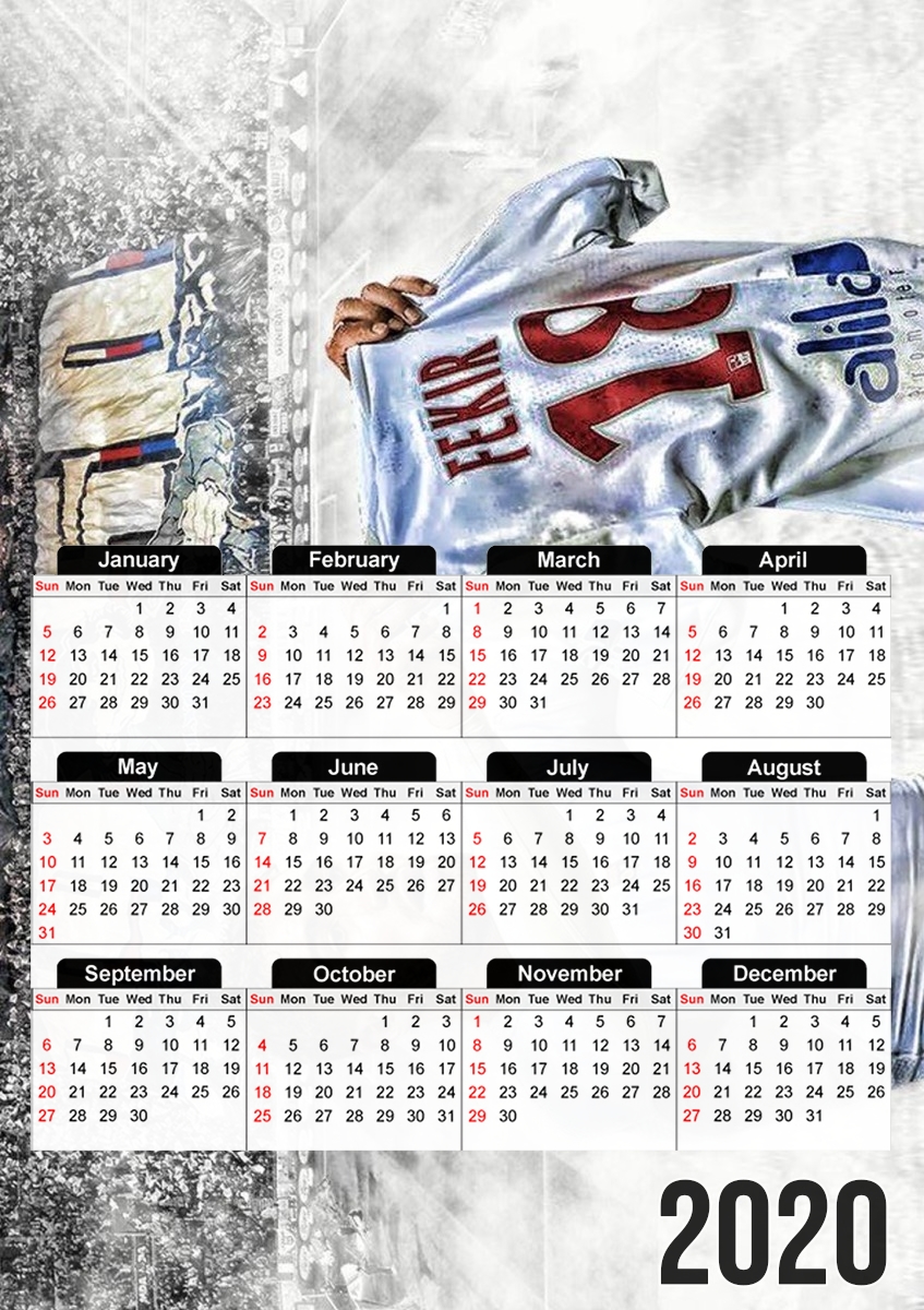 Nabil Fekir Tribute für A3 Fotokalender 30x43cm