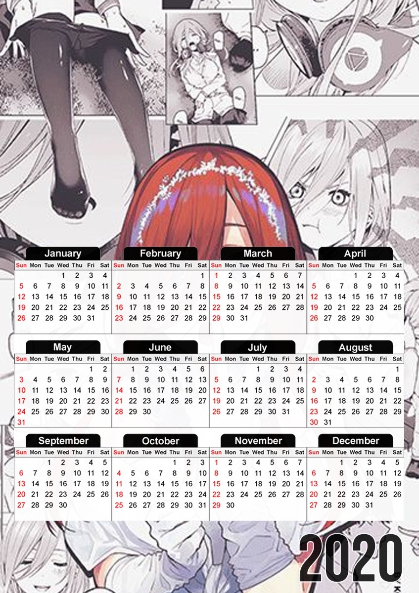 Nakano Miku Gotoubun No Hanayome für A3 Fotokalender 30x43cm