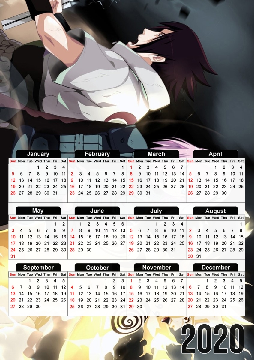 Naruto Sakura Sasuke Team7 für A3 Fotokalender 30x43cm