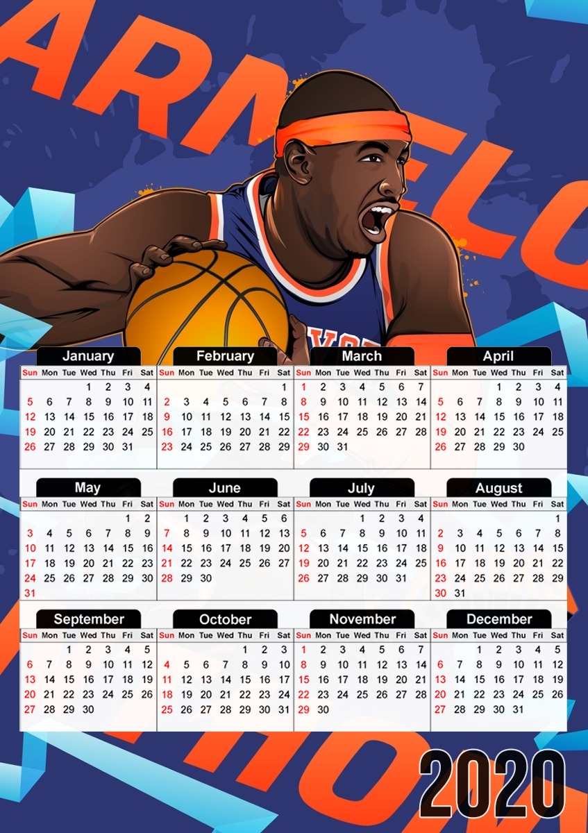 NBA Stars: Carmelo Anthony für A3 Fotokalender 30x43cm