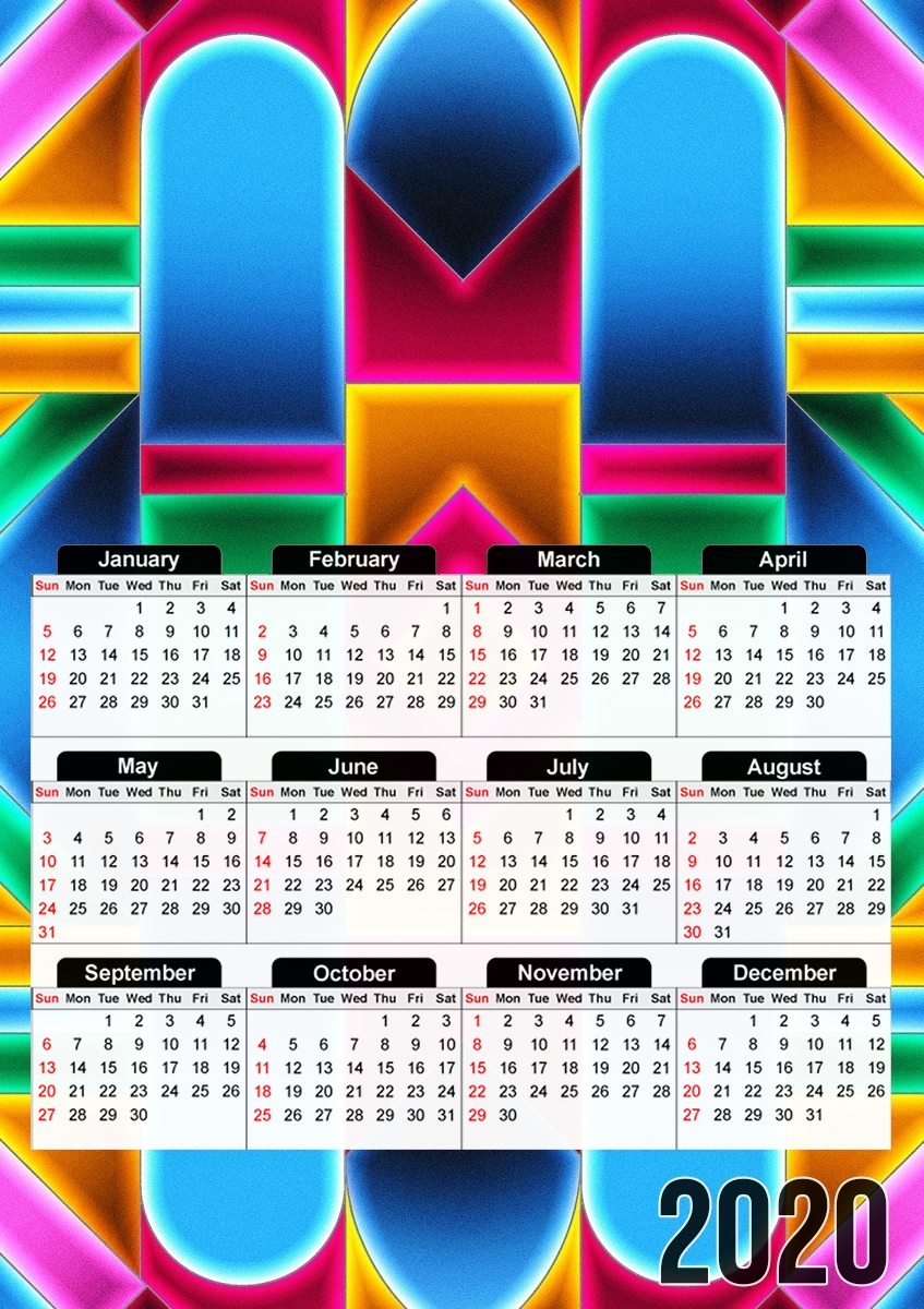 Neon Colorful für A3 Fotokalender 30x43cm