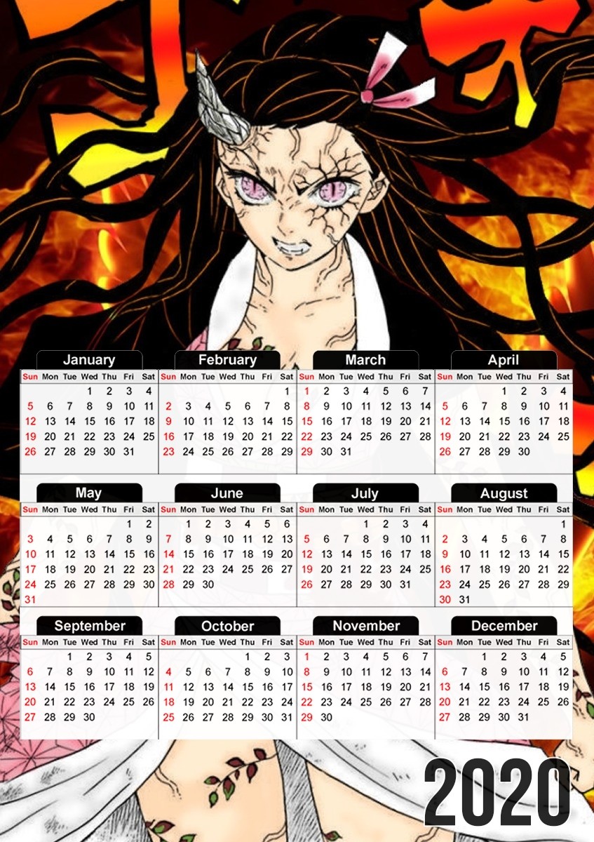 Nezuka Angry für A3 Fotokalender 30x43cm