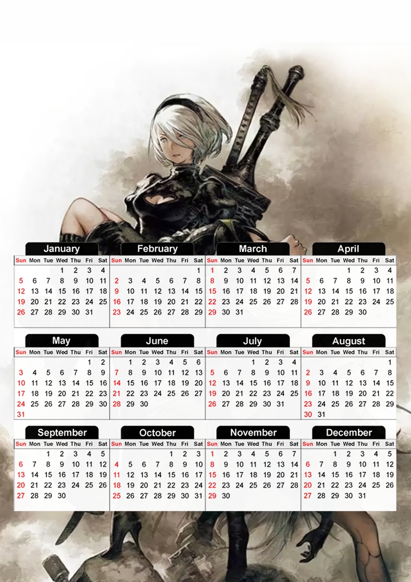 nier automata für A3 Fotokalender 30x43cm