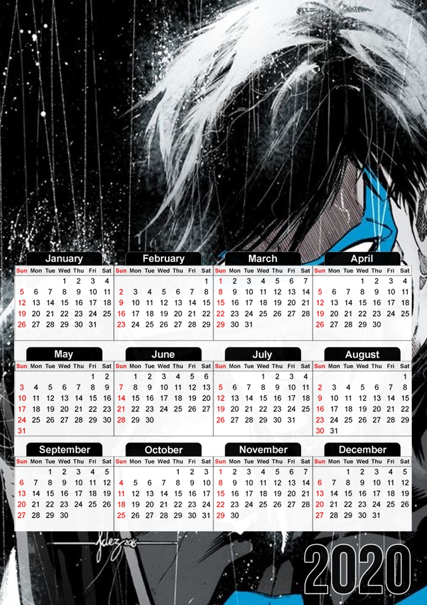 Nightwing FanArt für A3 Fotokalender 30x43cm