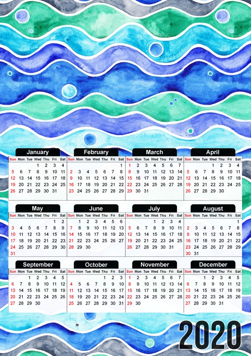 Ocean Pattern für A3 Fotokalender 30x43cm