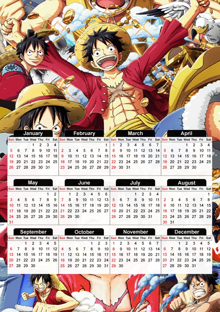 One Piece Luffy für A3 Fotokalender 30x43cm