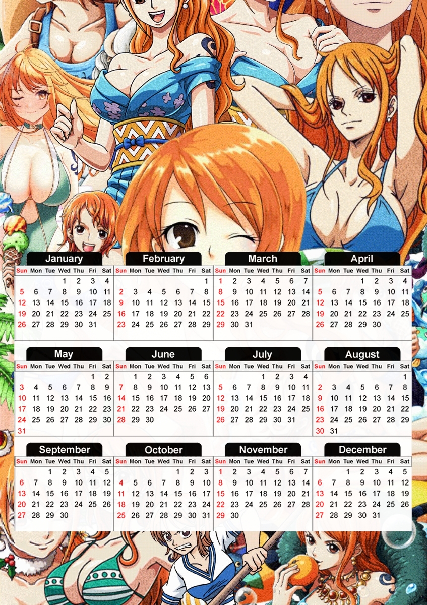 One Piece Nami für A3 Fotokalender 30x43cm