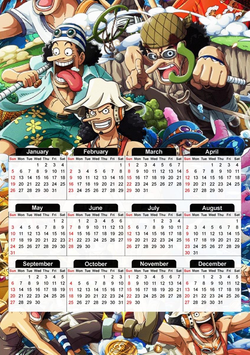 One Piece Usopp für A3 Fotokalender 30x43cm