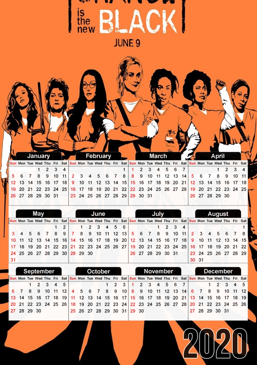 Orange is the new black für A3 Fotokalender 30x43cm