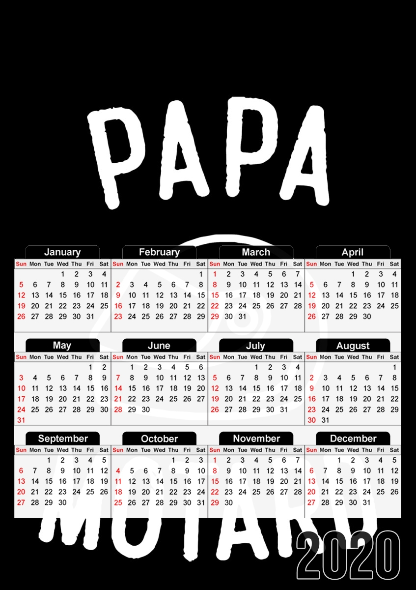 Papa Motard Moto Passion für A3 Fotokalender 30x43cm