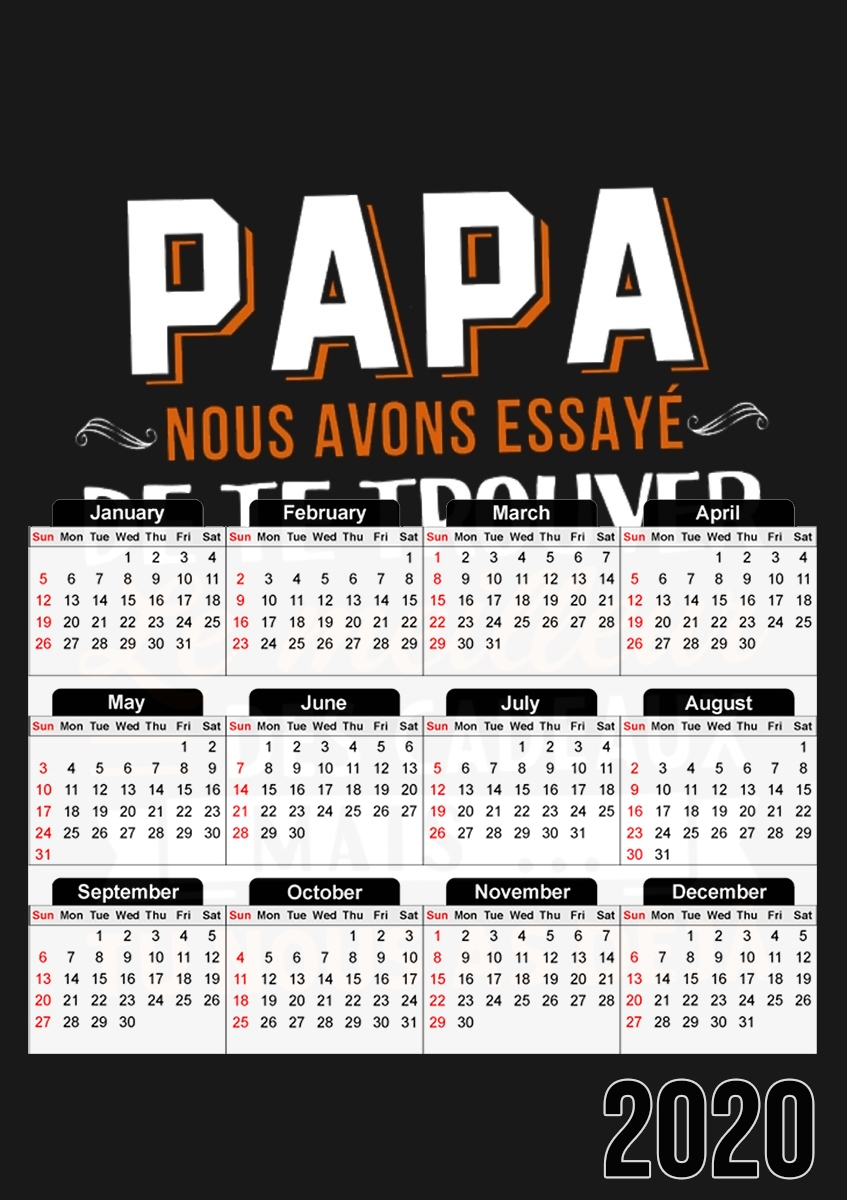 Papa nous avons essaye de trouver le meilleur des cadeaux mais tu nous as deja für A3 Fotokalender 30x43cm