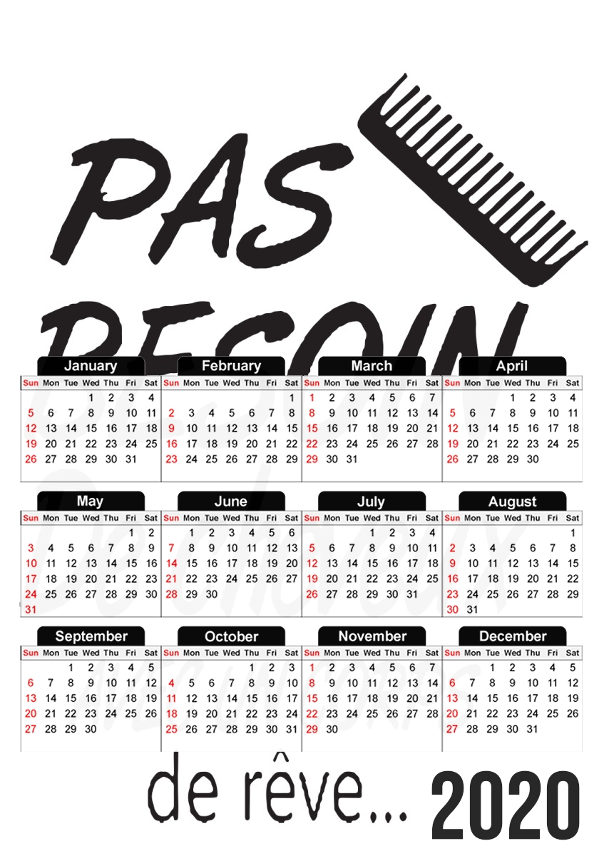 Pas besoin de cheveux avec ce corps de reve für A3 Fotokalender 30x43cm