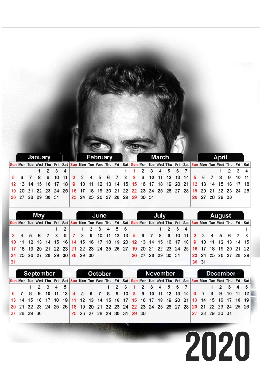 Paul Walker Tribute See You Again für A3 Fotokalender 30x43cm