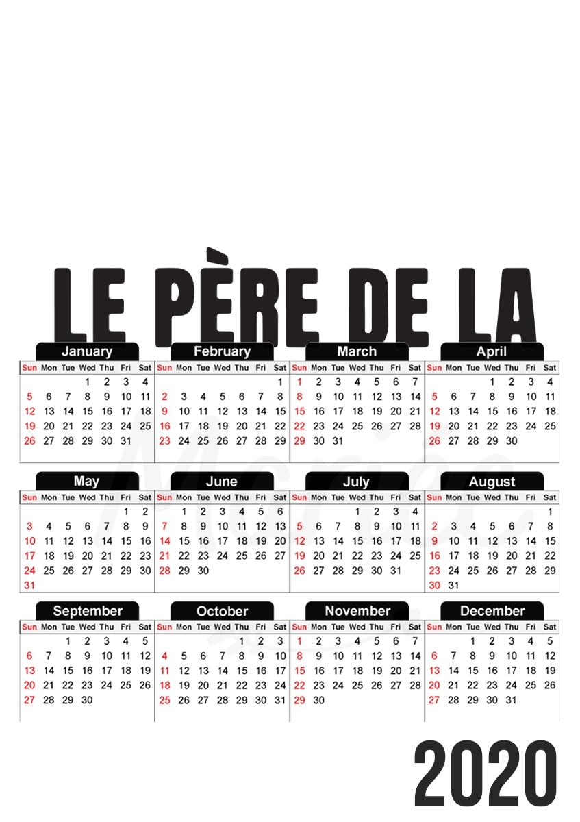 Pere de la mariee für A3 Fotokalender 30x43cm