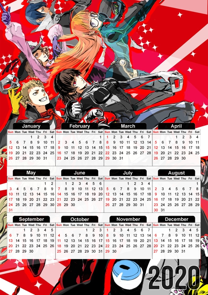 Persona 5 für A3 Fotokalender 30x43cm