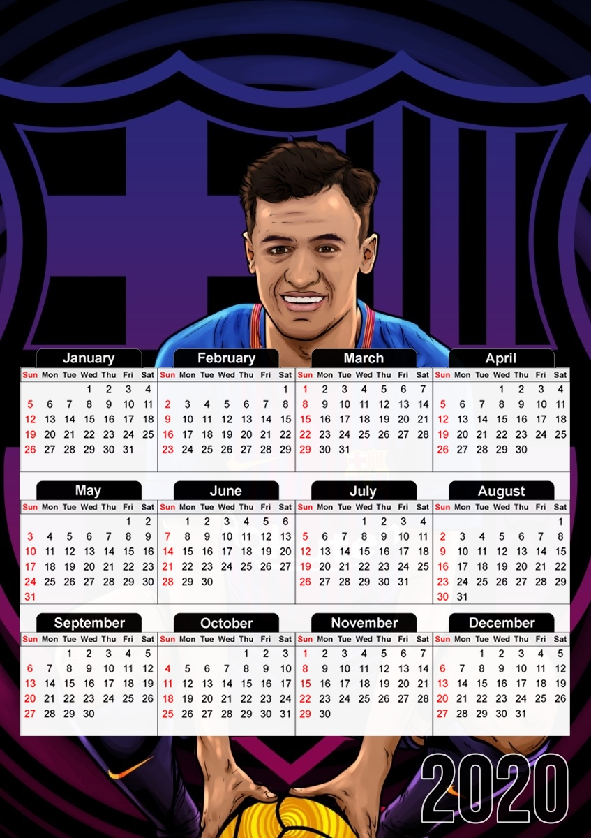 Philippe Brazilian Blaugrana für A3 Fotokalender 30x43cm