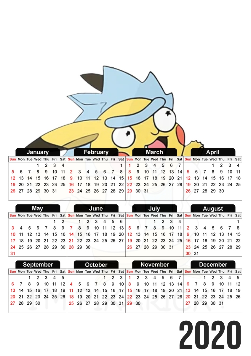 Pikarick - Rick Sanchez And Pikachu  für A3 Fotokalender 30x43cm