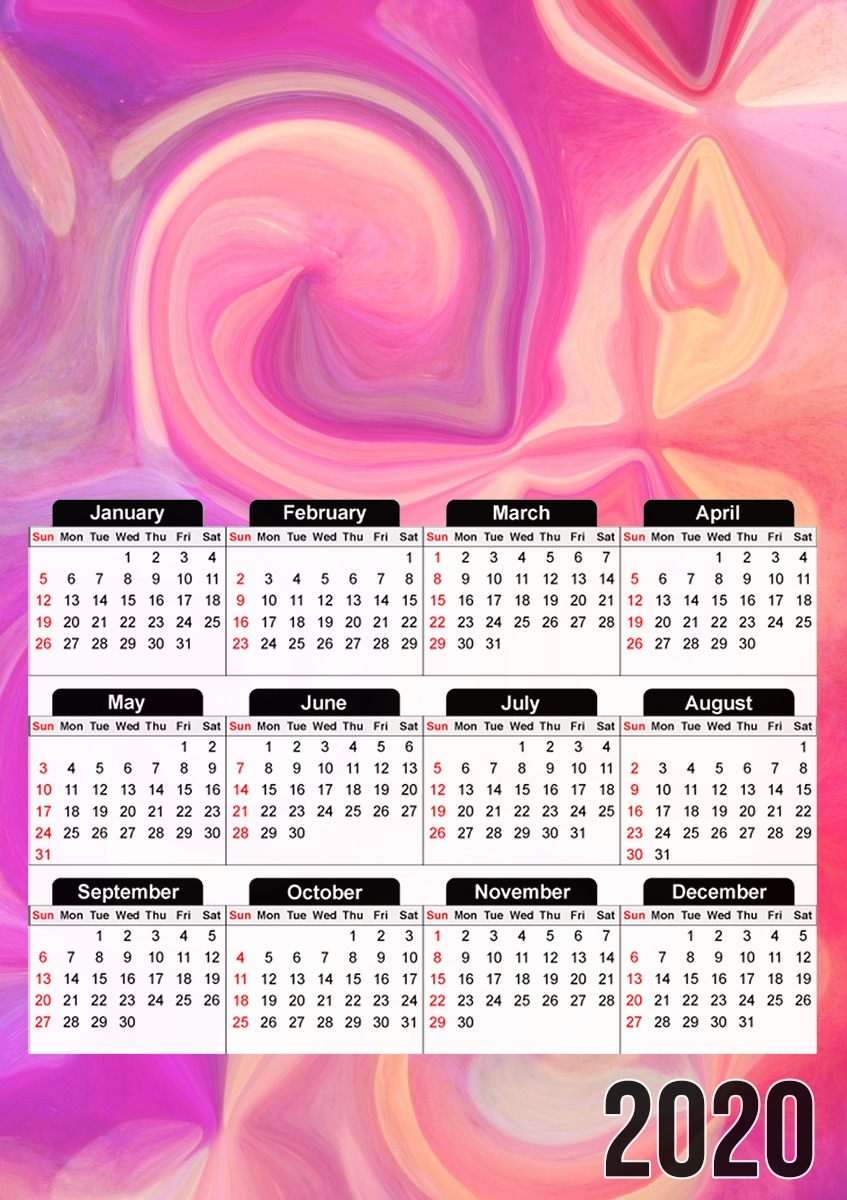 pink and orange swirls für A3 Fotokalender 30x43cm