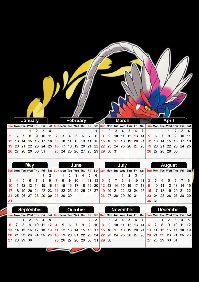 Pokemon Ecarlate für A3 Fotokalender 30x43cm