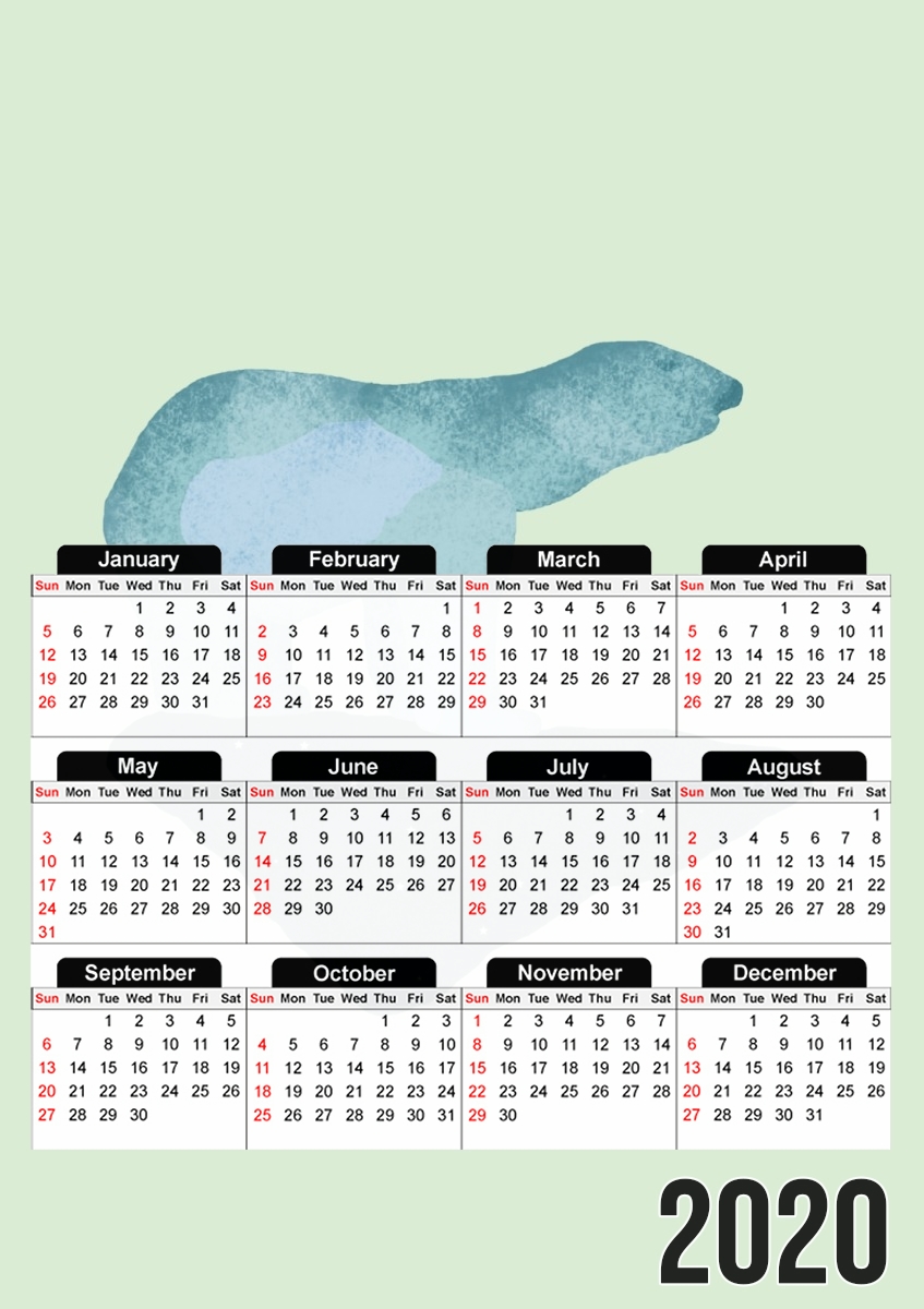 Polarbär für A3 Fotokalender 30x43cm