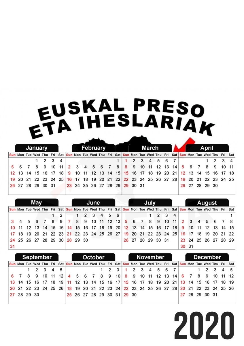 presoak etxera für A3 Fotokalender 30x43cm