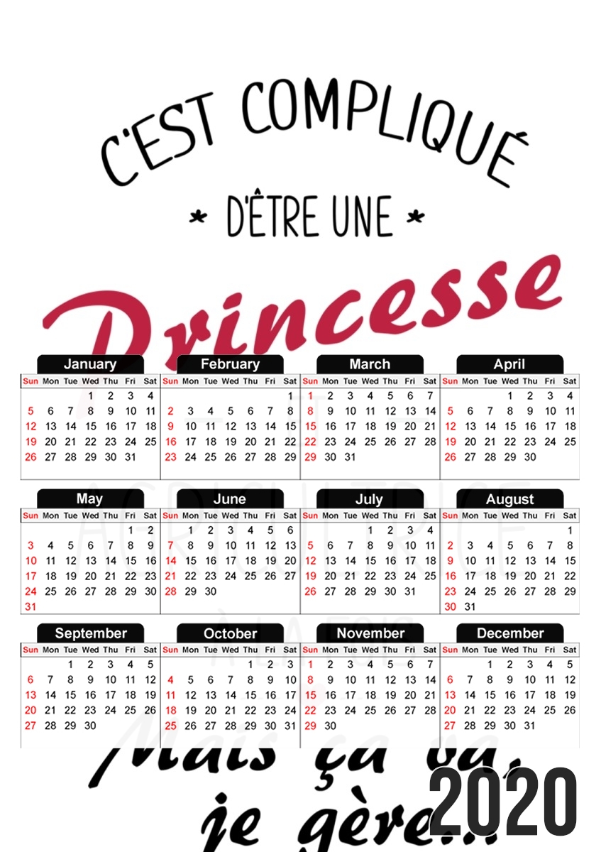 Princesse et agricultrice für A3 Fotokalender 30x43cm