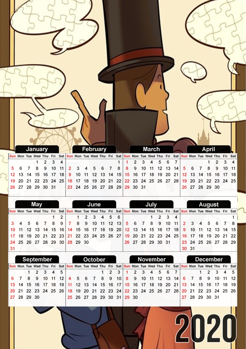 Professeur Layton für A3 Fotokalender 30x43cm