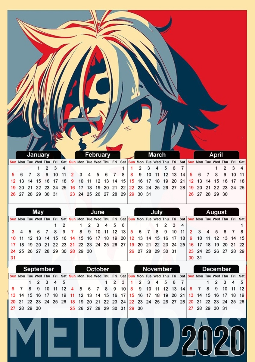 Propaganda Meliodas Demon Tatoo für A3 Fotokalender 30x43cm