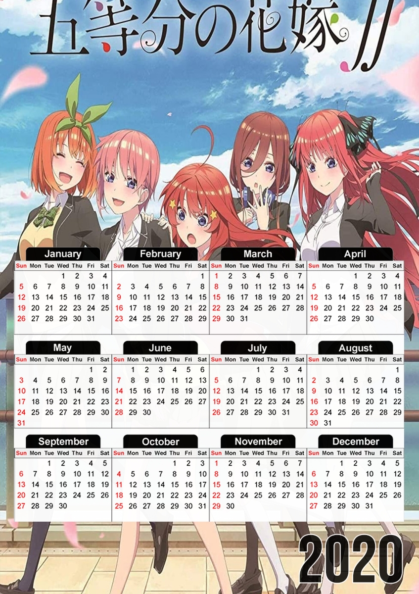 quintessential quintuplets für A3 Fotokalender 30x43cm