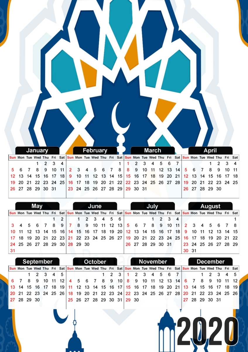 Ramadan Kareem Blue für A3 Fotokalender 30x43cm