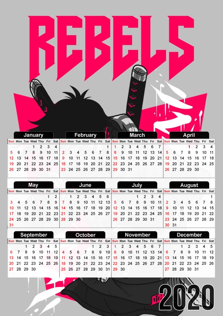 Rebels Ninja für A3 Fotokalender 30x43cm