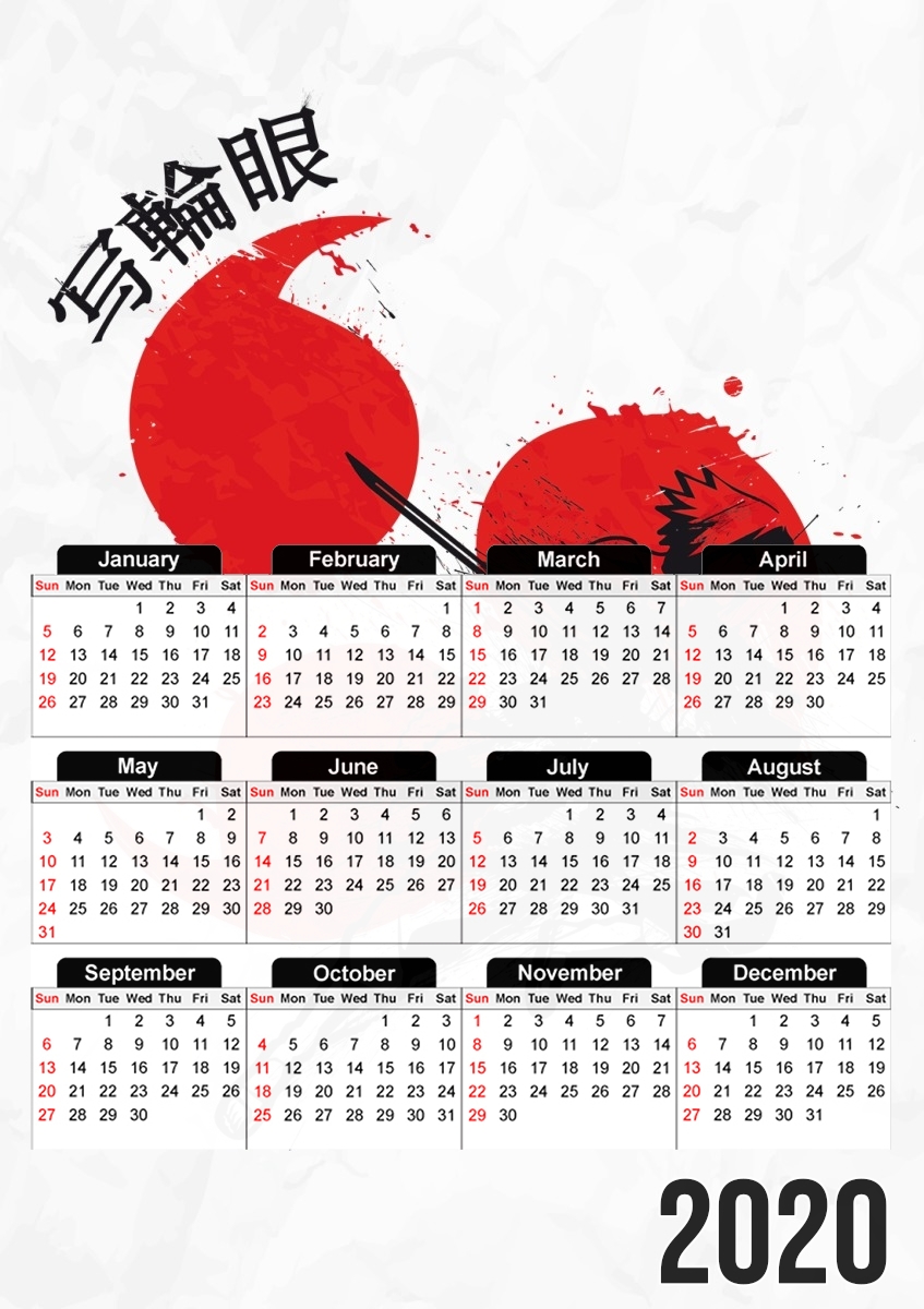 RedSun : Sharingan für A3 Fotokalender 30x43cm