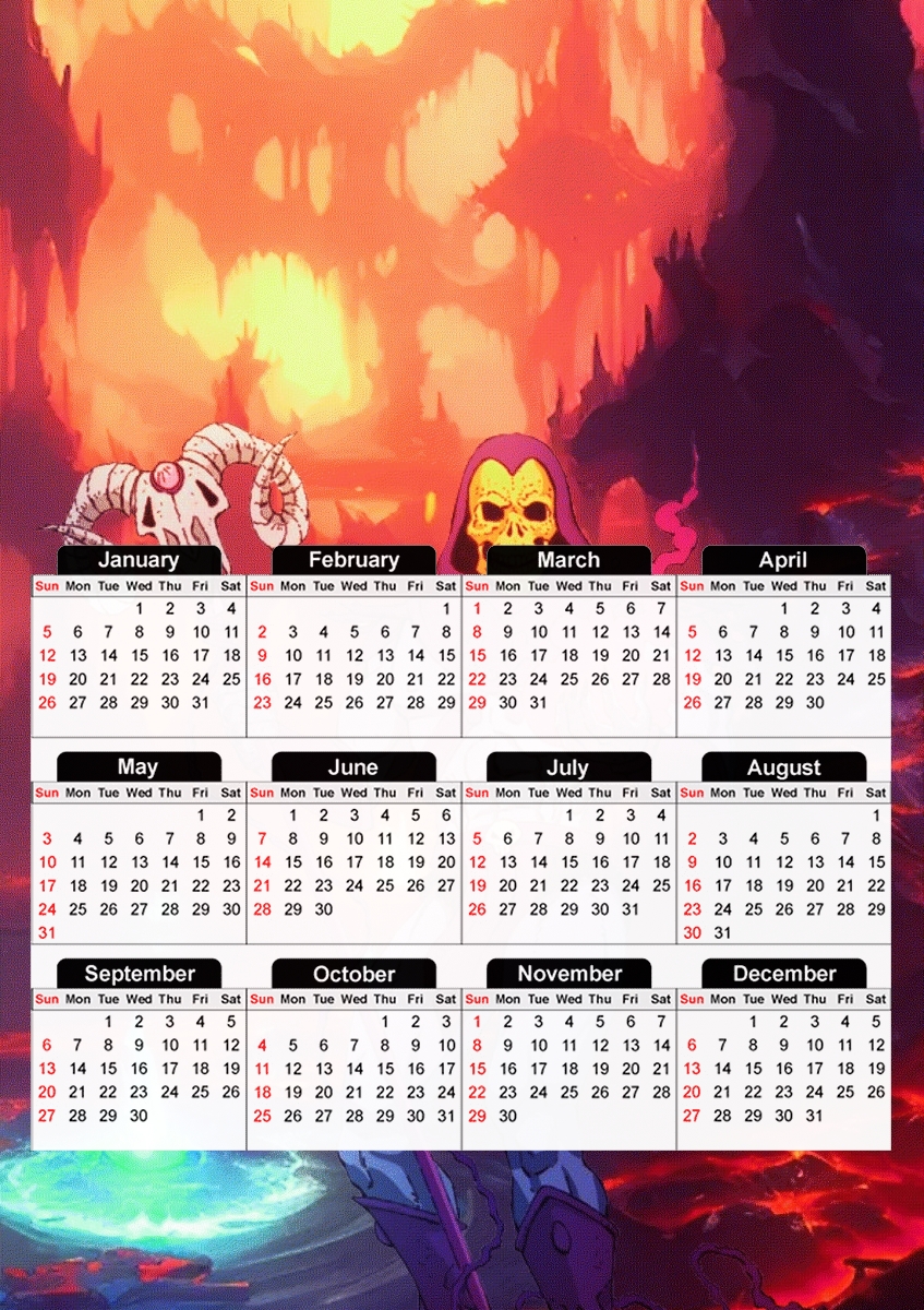 Retro 80 Skeletor für A3 Fotokalender 30x43cm