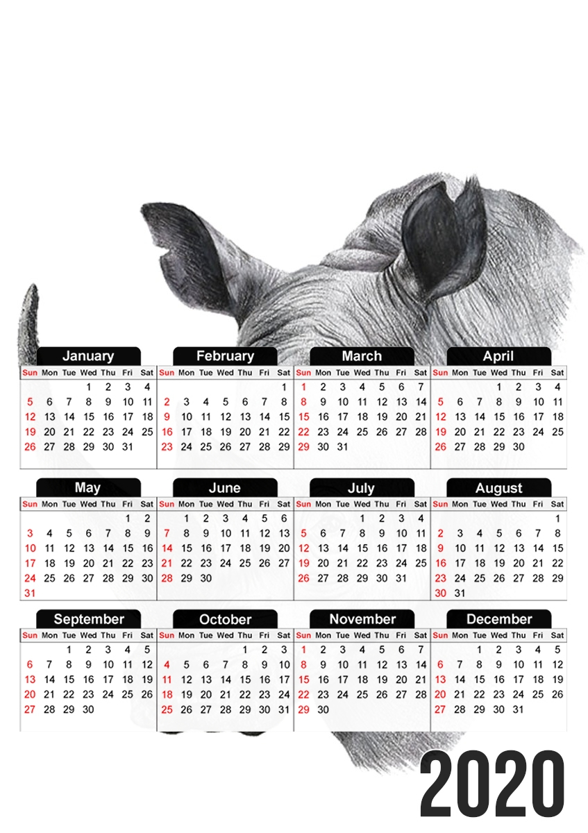 Rhino Shield Art für A3 Fotokalender 30x43cm