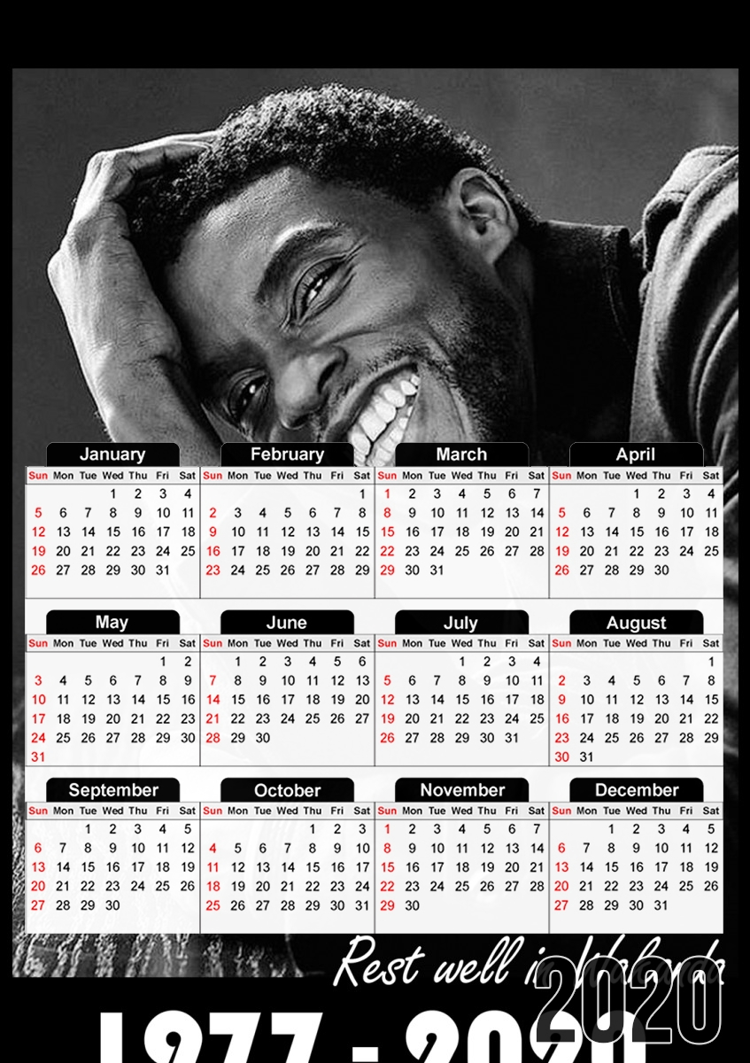 RIP Chadwick Boseman 1977 2020 für A3 Fotokalender 30x43cm