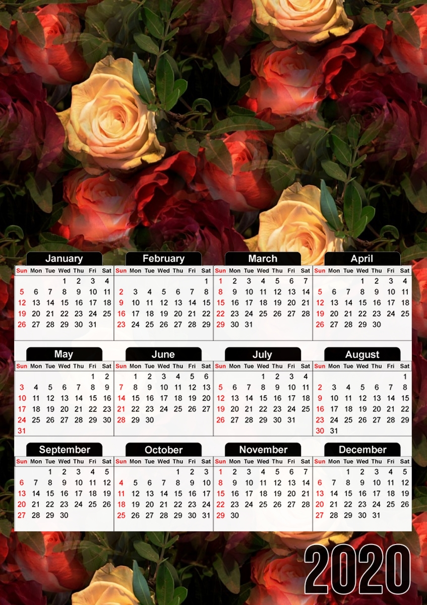 Vintage Rosengarten für A3 Fotokalender 30x43cm