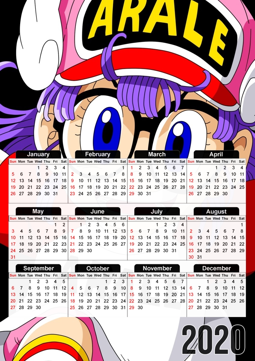 Run Arale Norimaki für A3 Fotokalender 30x43cm