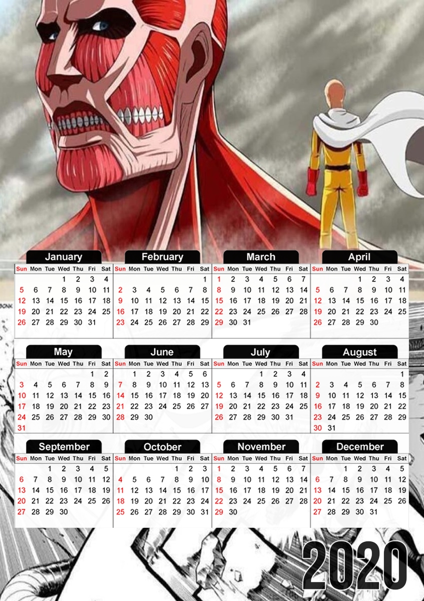 Saitama x Titan für A3 Fotokalender 30x43cm