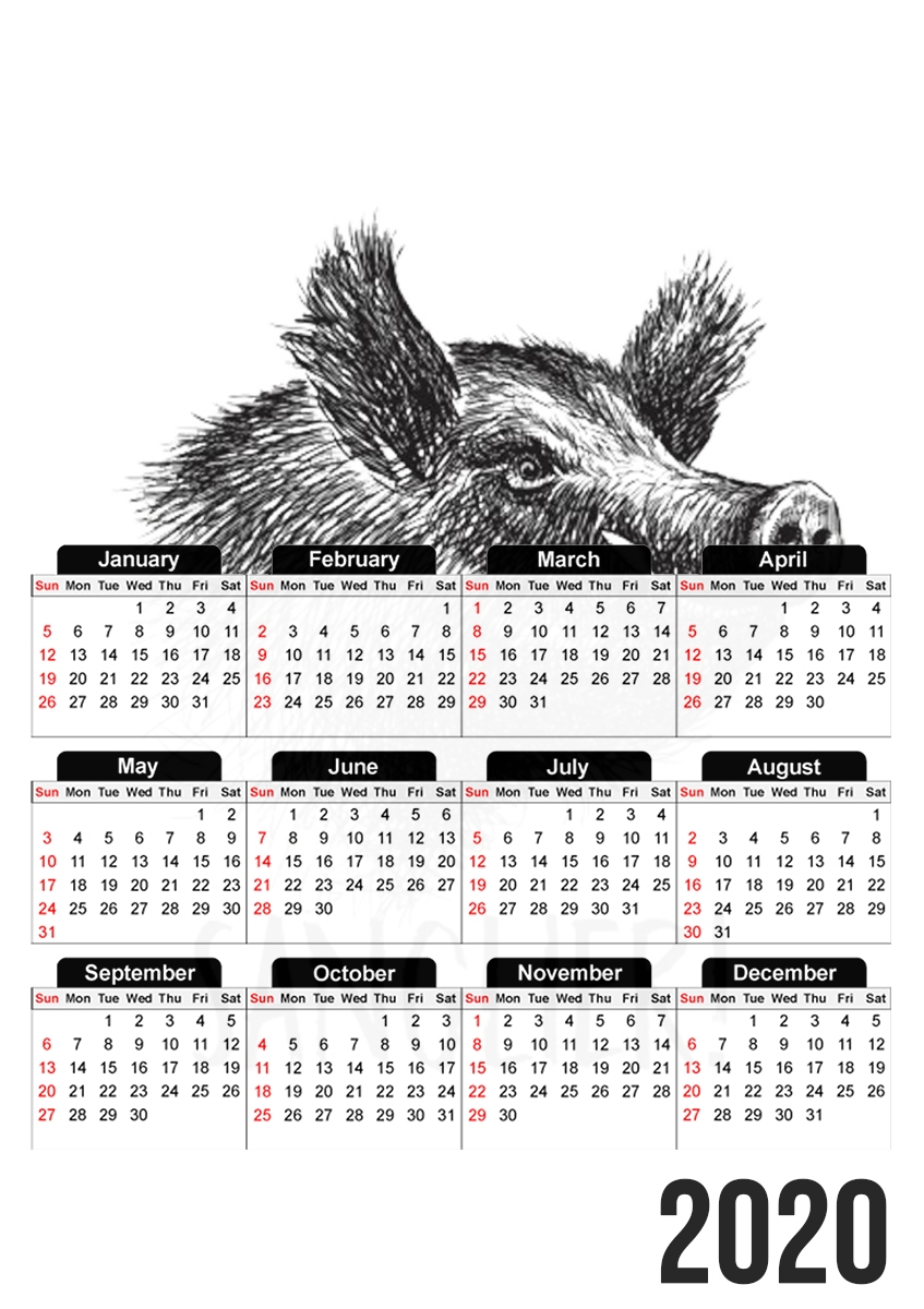 Sanglier French Gaulois für A3 Fotokalender 30x43cm