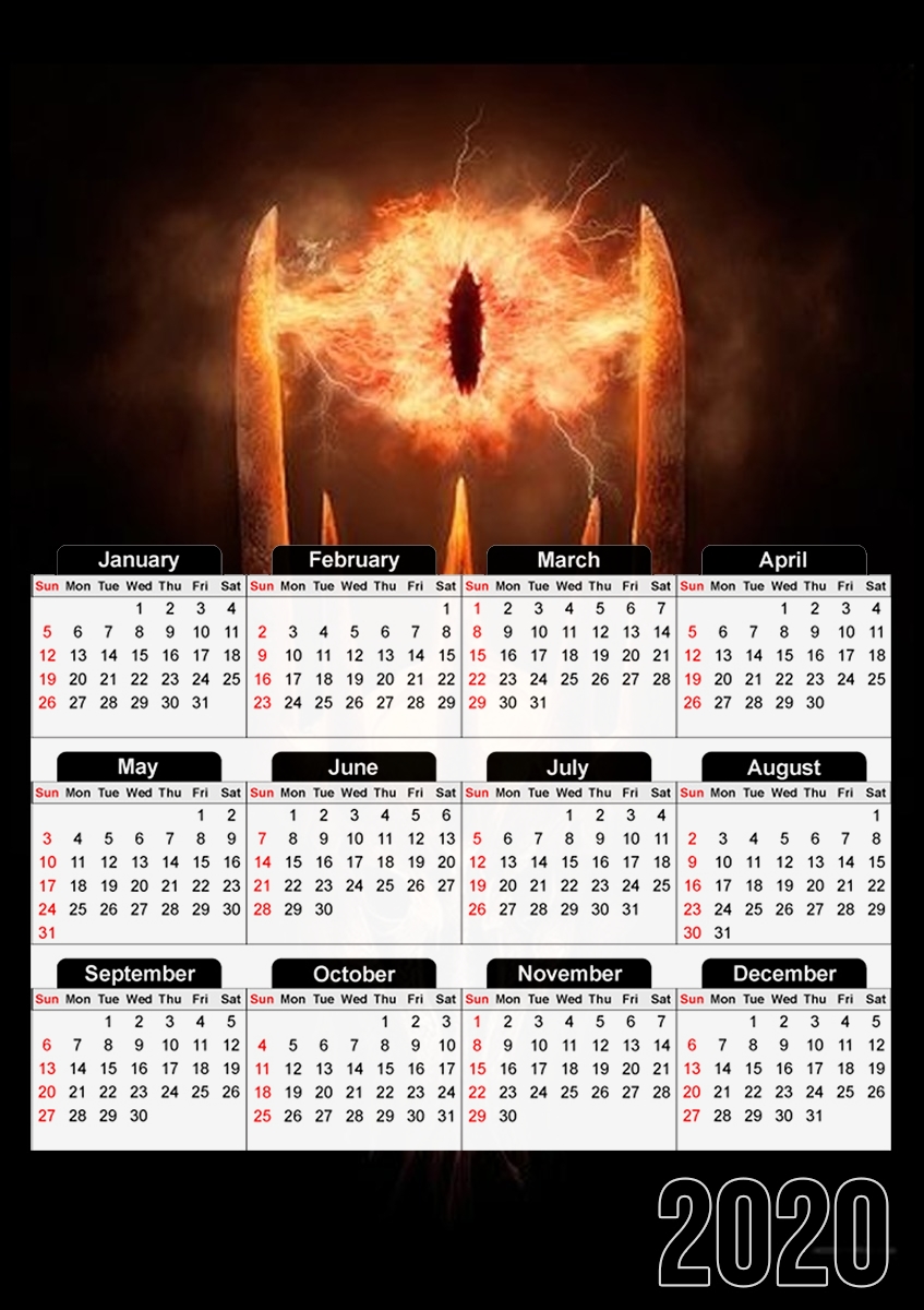 Sauron Eyes in Fire für A3 Fotokalender 30x43cm