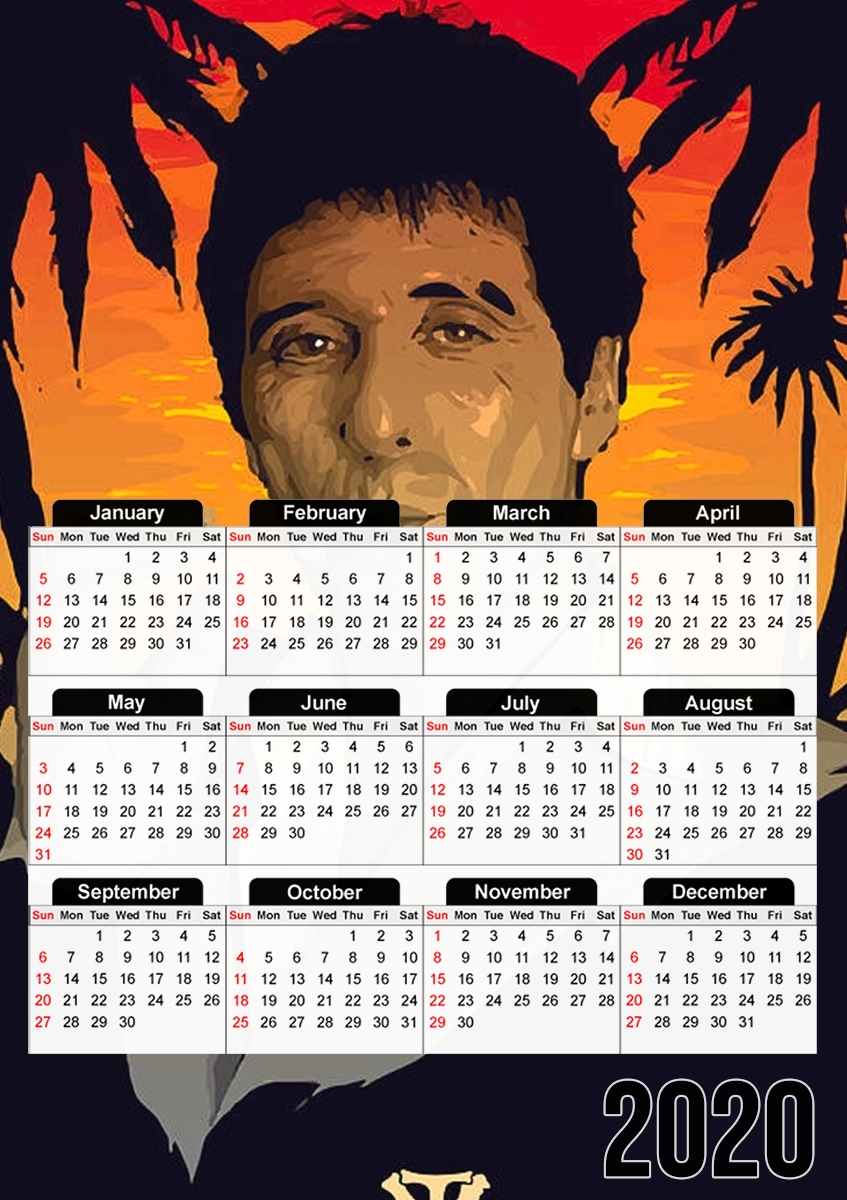 Scarface Tony Montana für A3 Fotokalender 30x43cm