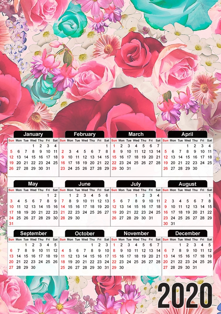 shabby floral  für A3 Fotokalender 30x43cm