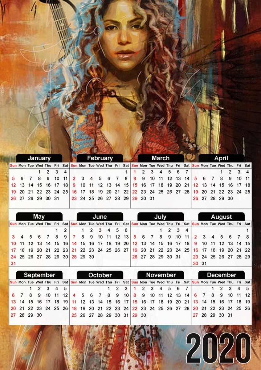 Shakira Painting für A3 Fotokalender 30x43cm