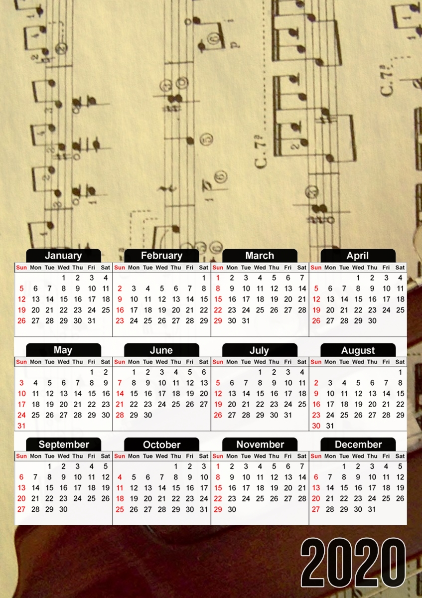 Sheet Music für A3 Fotokalender 30x43cm