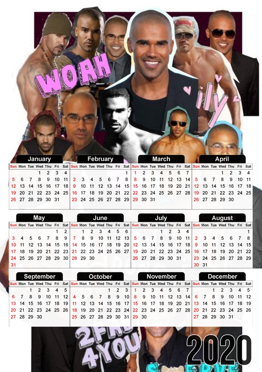 Shemar Moore collage für A3 Fotokalender 30x43cm