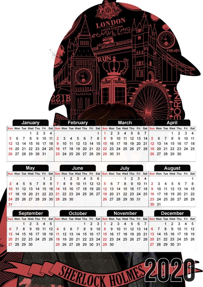 Sherlock Holmes für A3 Fotokalender 30x43cm