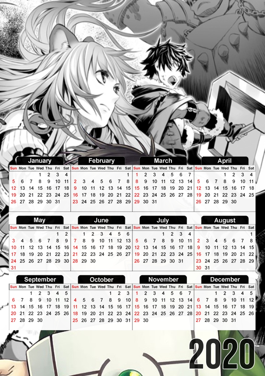 Shield hero für A3 Fotokalender 30x43cm